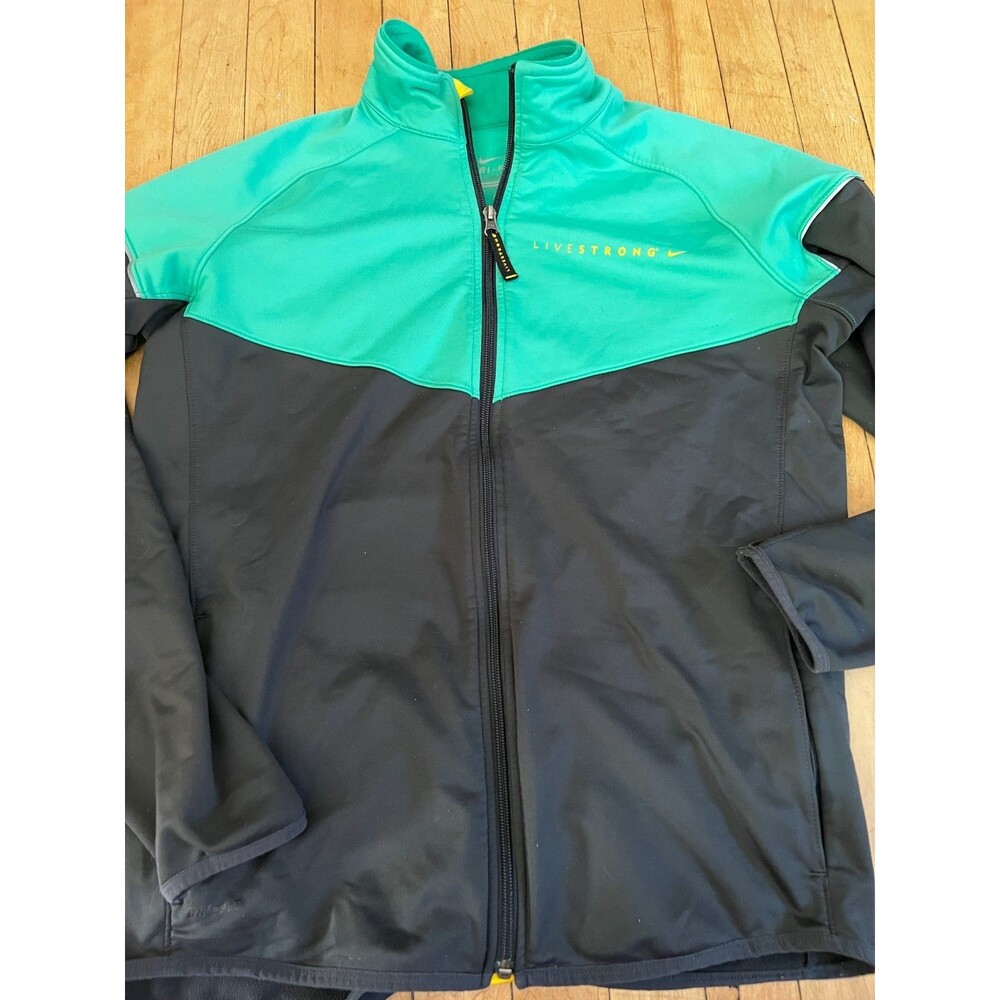 Nike Livestrong Womens  Zipper Front Pocket Size Medium Athletic Stretch Jacket